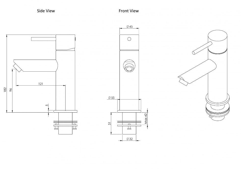 Однорычажный смеситель для раковины с аэратором LUSSO Luxe ARCH-00012762 - Вид №6