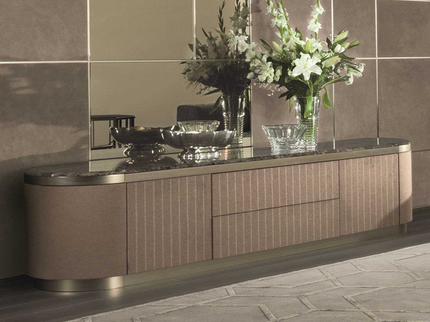 Кашемировый шкаф с ящиками Longhi Loveluxe ARCH-00143271