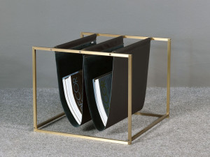 Держатель журнала из латуни и кожи