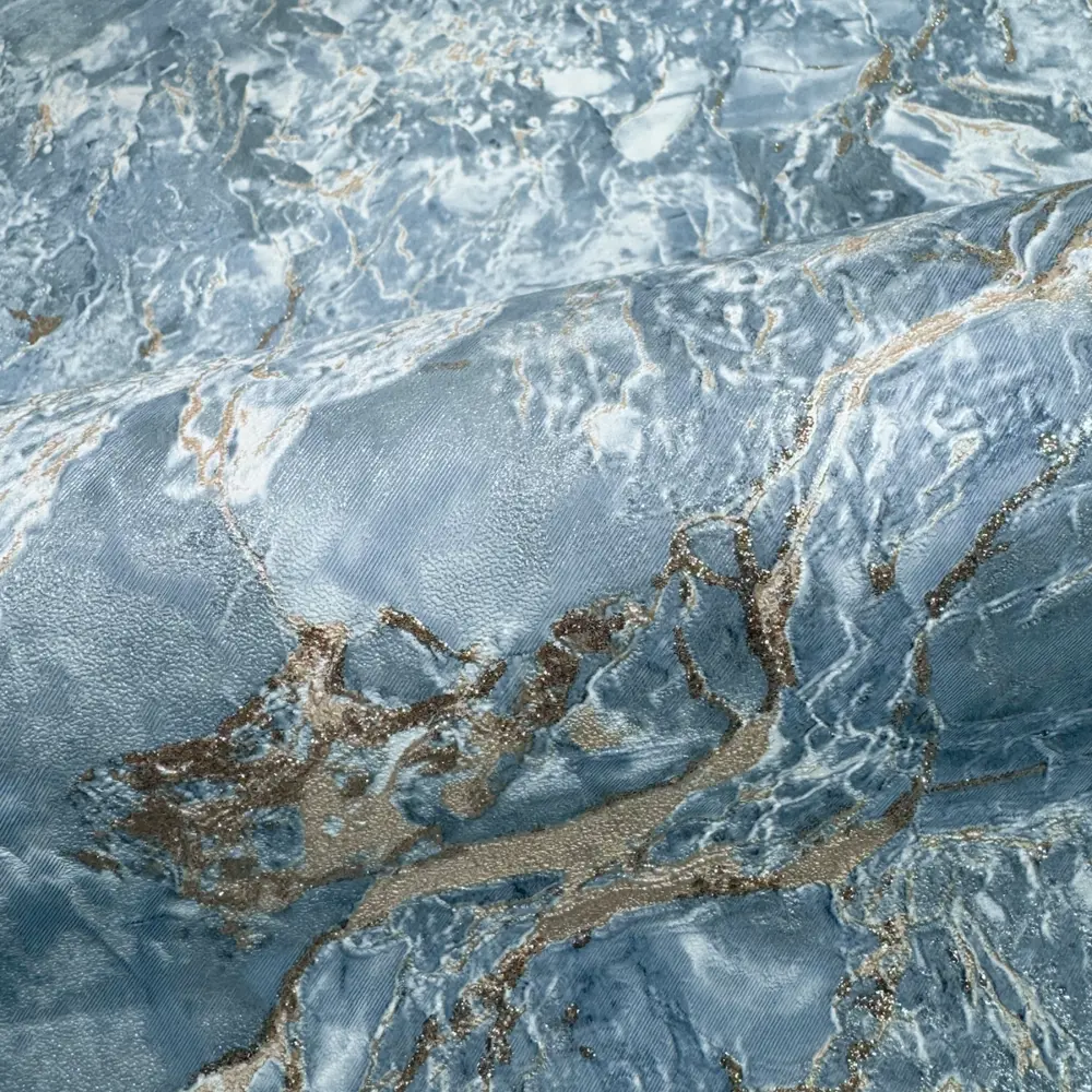 Обои флизелиновые Euro Decor Lucerna синие с абстрактным рельефом 89437896 STLM-1581997 - Вид №2