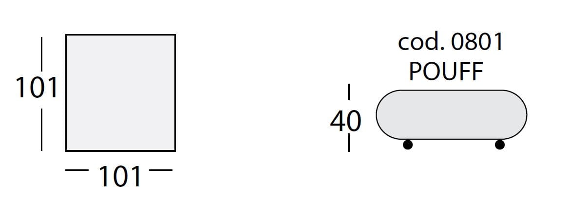 Кожаный пуф Egoitaliano Алиса ARCH-00102438 - Вид №6