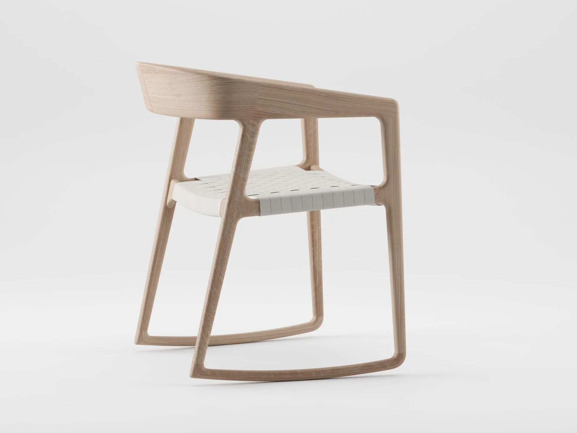 Кресло-качалка из массива дерева с подлокотниками Artisan ARCH-00015668 - Вид №3