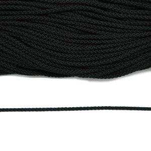 90542725 Шнур плетеный бытовой веревка хозяйственная цвет черный 4мм х 200м STLM-0273254 АЙРИС