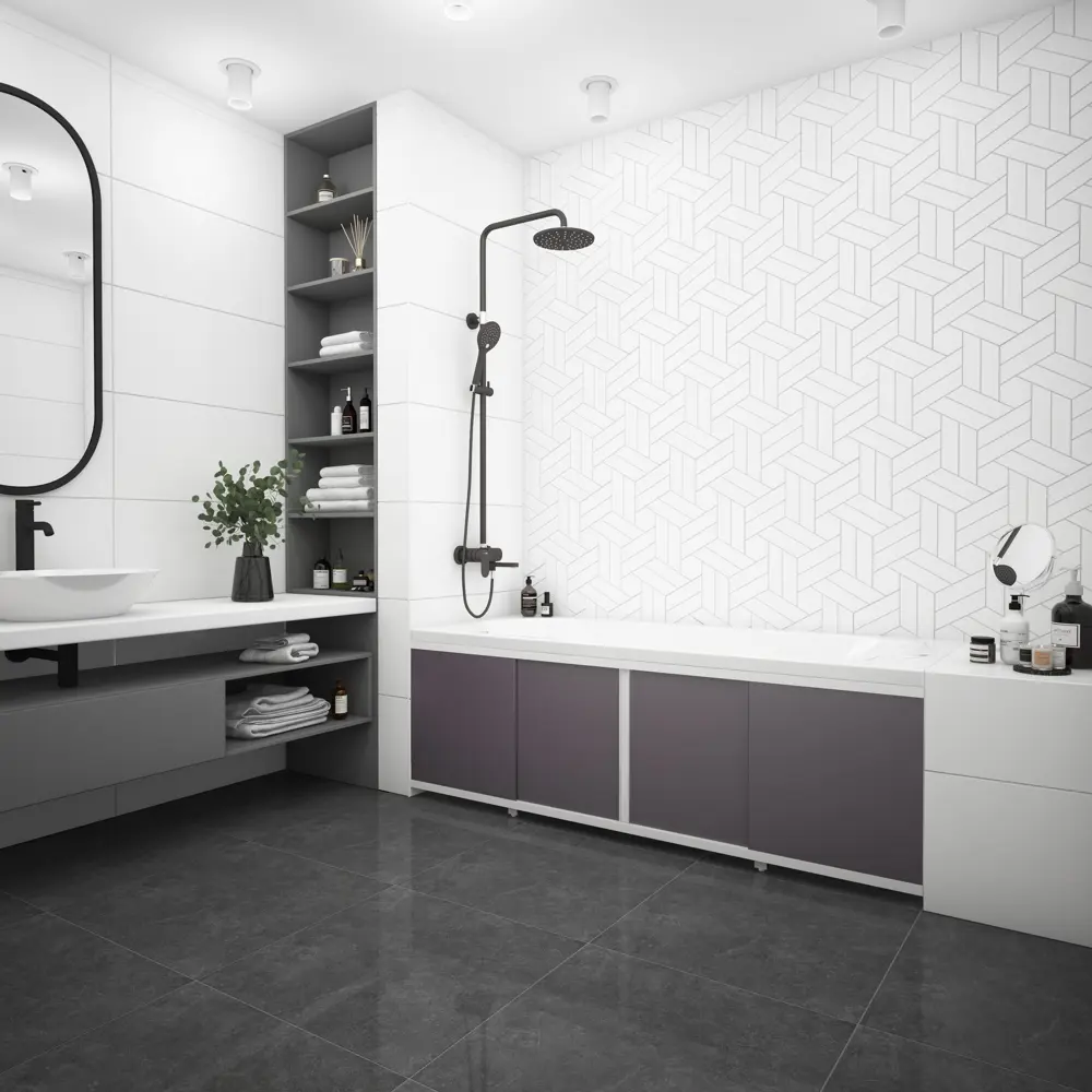 Экран-купе под ванну фронтальный Метакам 169 см цвет графит STLM-2179005 - Вид №2