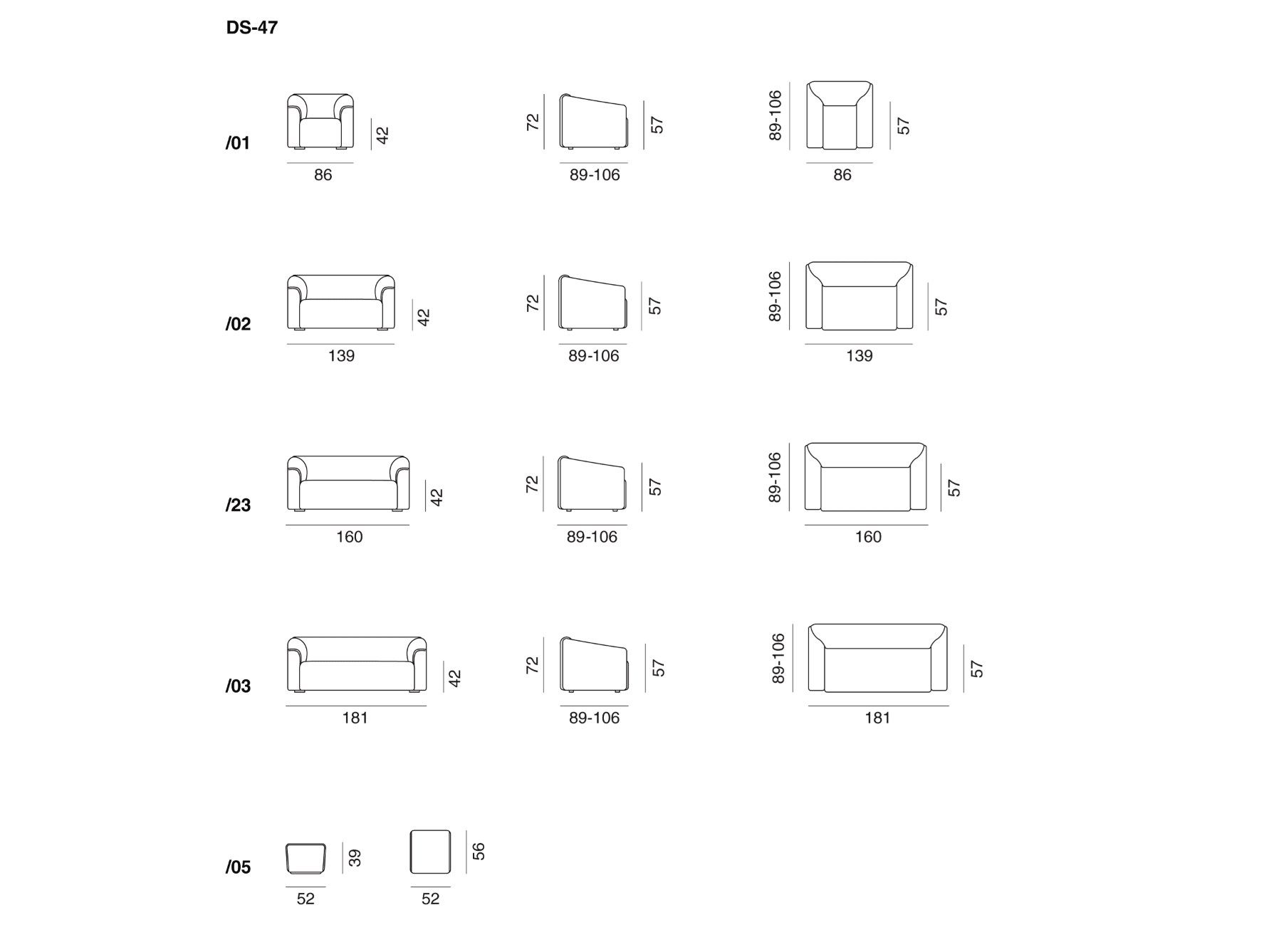 2-местный кожаный диван de Sede DS-47 ARCH-00053806 - Вид №4