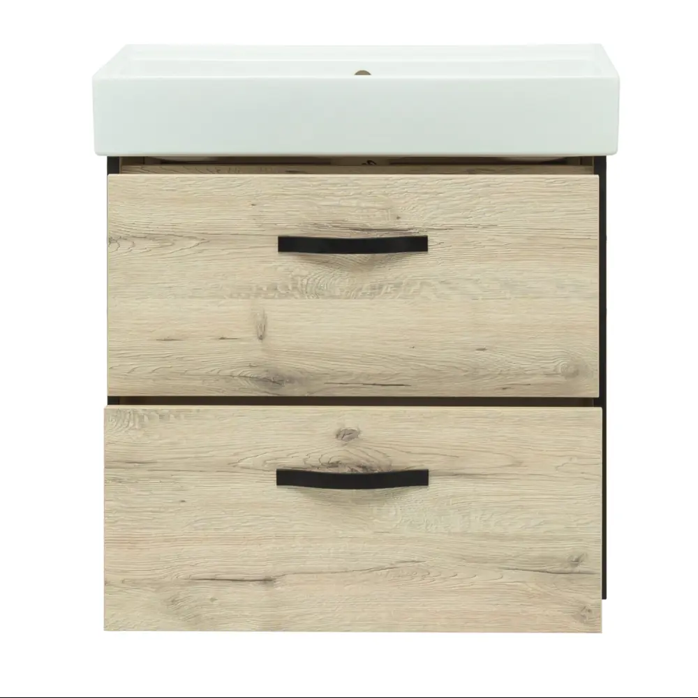 Тумба под раковину Aquanet Инди Вилис подвесная 65 см цвет дуб белый STLM-2045944 - Вид №8