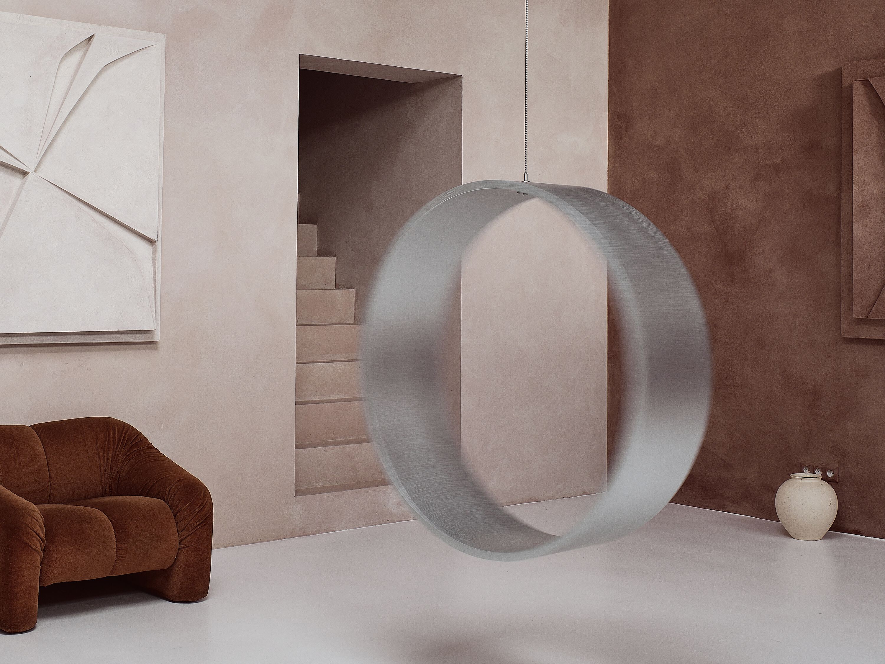 Внутреннее кресло в серебряной жидкой отделке Iwona Kosicka Design SWING N.3 ARCH-00125985 - Вид №2