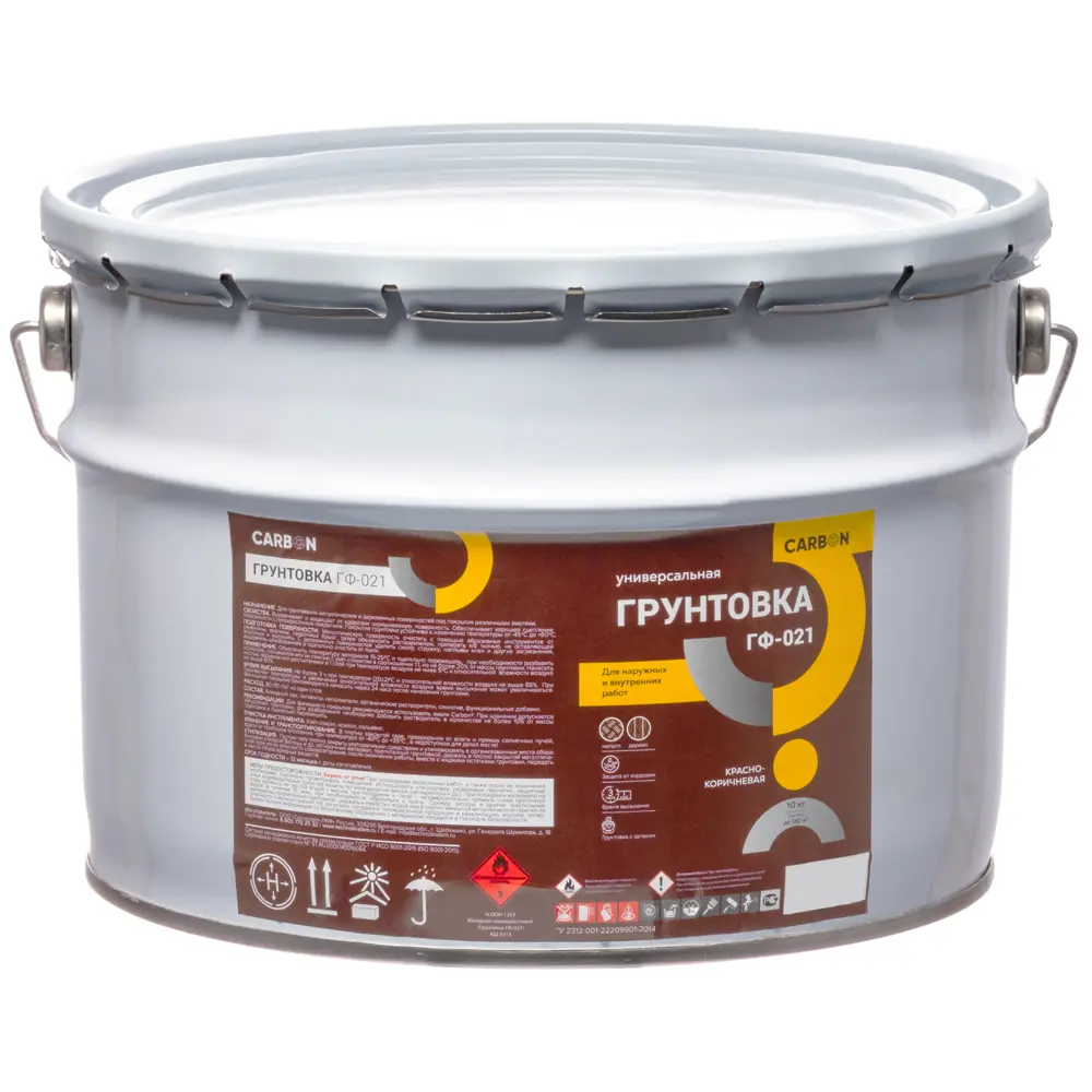 Грунтовка ГФ-021 Carbon красно-коричневая 10 кг STLM-2081390 - Вид №1
