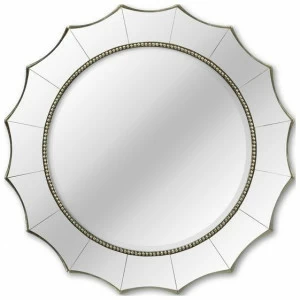 Зеркало настенное круглое 81 см серебряное Falcon ART-ZERKALO ДИЗАЙНЕРСКИЕ 00-3884113 Зеркальный;серебро