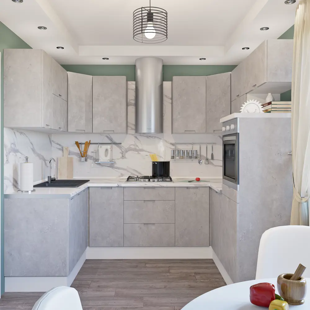 Фасад для кухонного шкафа Берлин 59.7x25.3 см Delinia ID МДФ цвет серый STLM-2123906 - Вид №16