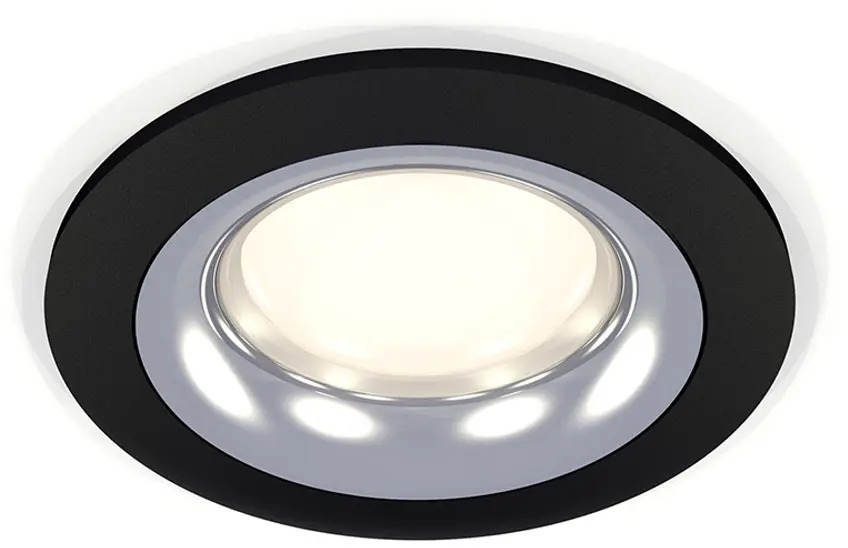 91627656 Комплект точечных светильников встраиваемых светодиодных Ambrella light Xc7622003 2 м² под отверстие 8 см цвет черный STLM-0928155
