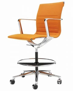 ICF Поворотное офисное кресло из ткани с 5 спицами на колесиках Una chair