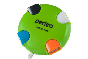 16376064 Разветвитель USB-HUB 4 Port зелёный 30007101 Perfeo