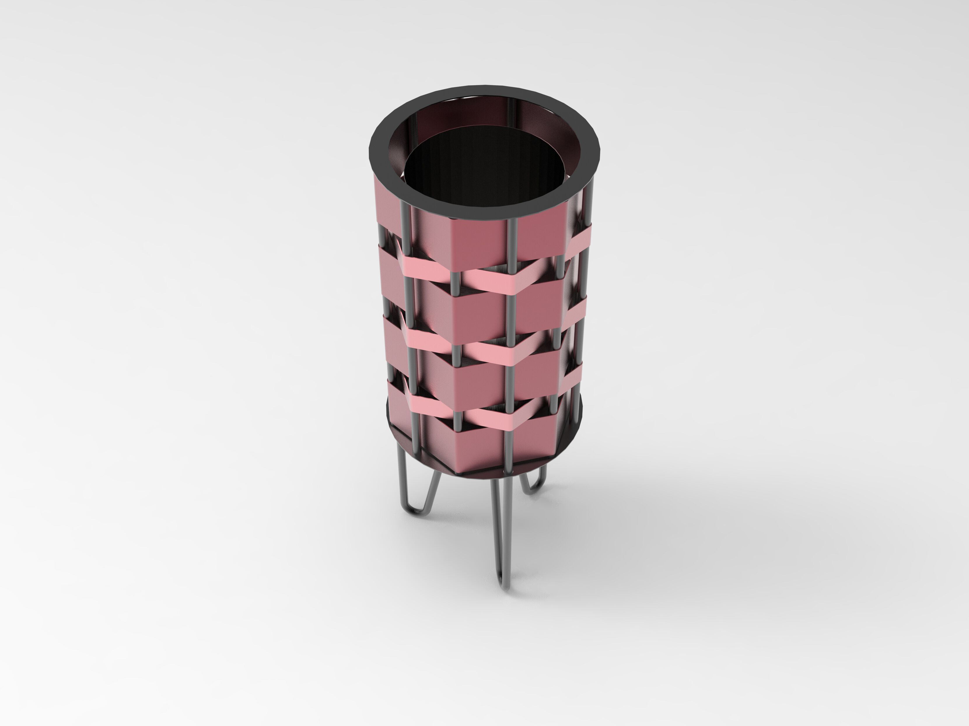 Оцинкованная стальная стойка для мусора Viscio Urban Design плетеная ARCH-00088247 - Вид №1