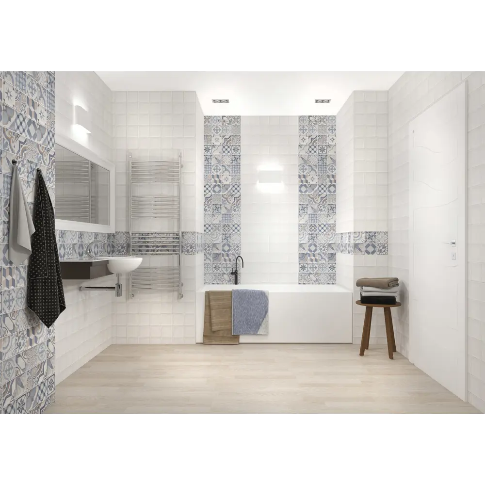 VENTA Панель ПВХ «Плитка» белая для стен 2700×375×8 мм 18759381 STLM-0012511 - Вид №3