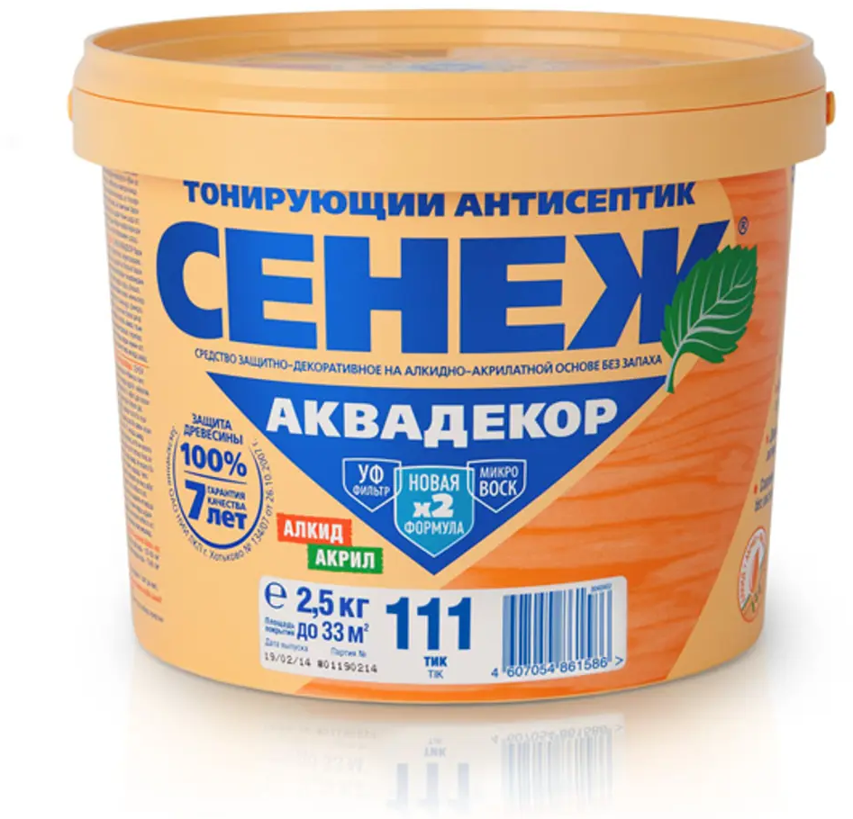 90249786 Антисептик СЕНЕЖ АКВАДЕКОР тик 2.5 л STLM-0855831