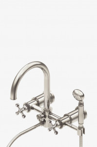 DSXT20 Настенный наполнитель для открытых ванн Dash с металлическим ручным душем и поперечными ручками Waterworks