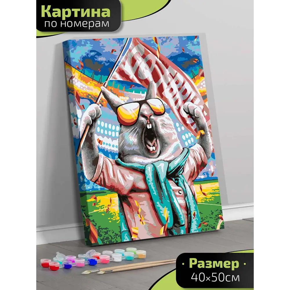 Картина по номерам Fbrush Фанат футбола 40x50 см STLM-2139764