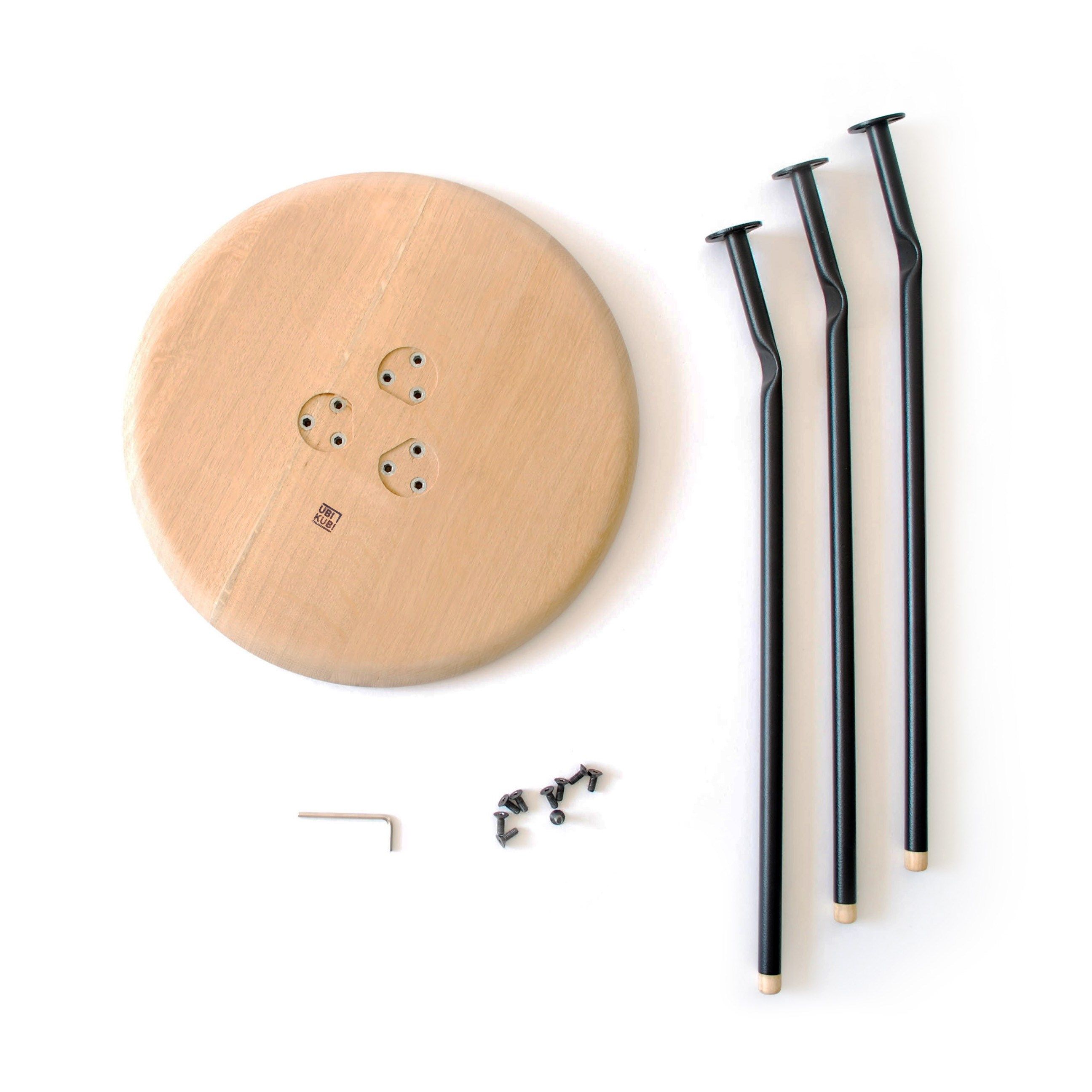 Круглый низкий журнальный столик из ясеня Askia ARCH-00140263 - Вид №2