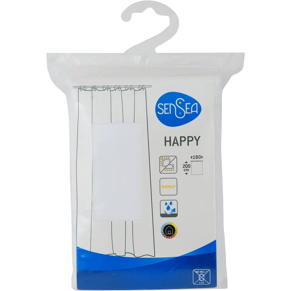 Штора для ванной комнаты «Happy» 180х200 см SENSEA STLM-2184489 - Вид №5