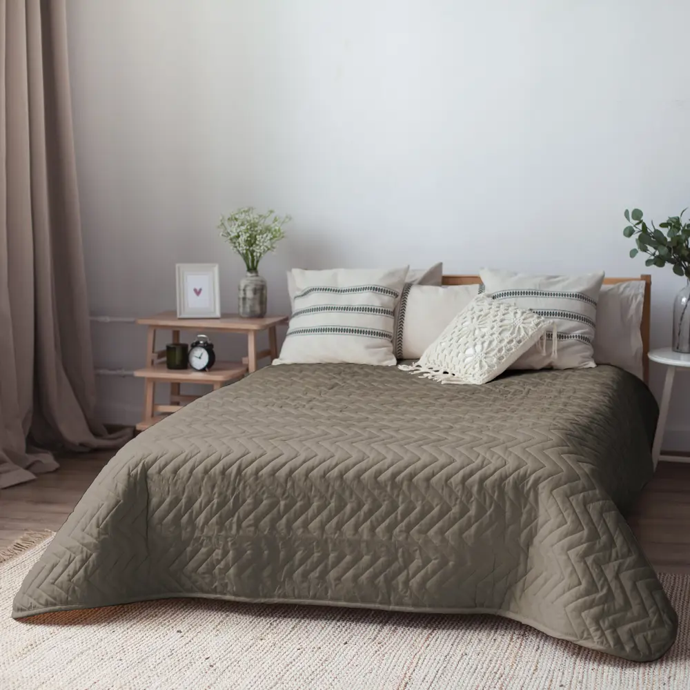 Покрывало Нью 200x240 см микрофибра цвет коричневый Terra 3 SEASONS STLM-2099568 - Вид №4