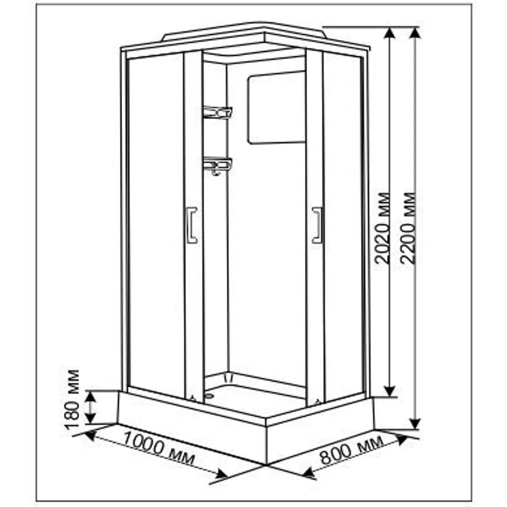 Душевая кабина Sensea Cube низкий поддон 100x80 см STLM-2181274 - Вид №10