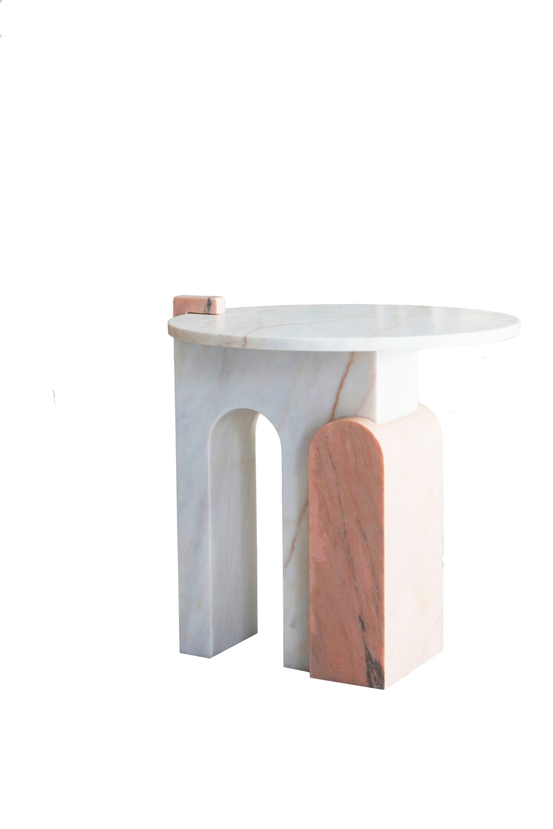 Круглый мраморный журнальный столик DOVAIN STUDIO STONE ARCH-00115840 - Вид №3