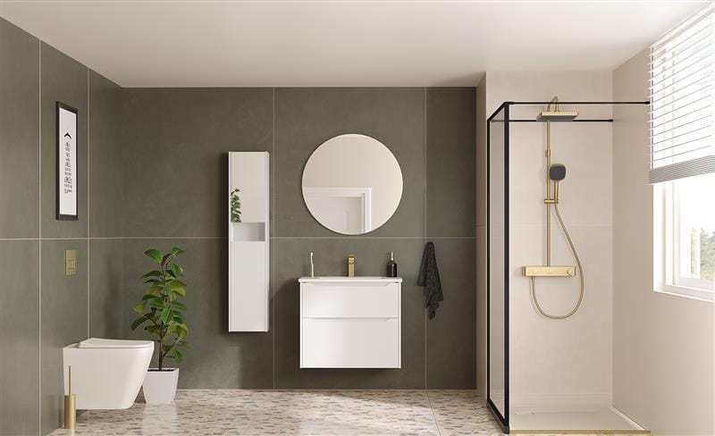 Подвесной шкаф для умывальника со встроенной раковиной с ящиками VitrA Bathrooms Integra Square ARCH-00087865 - Вид №9