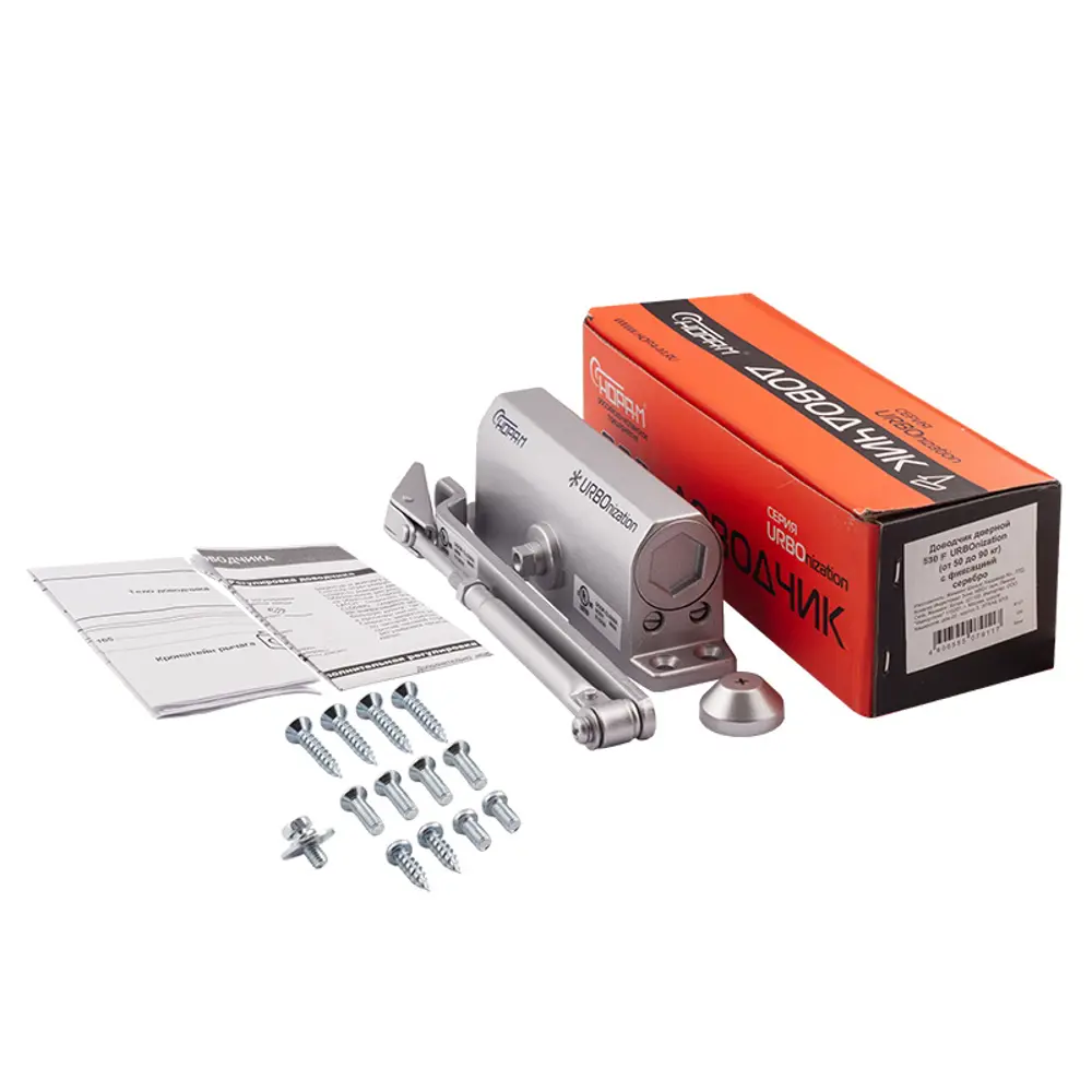 Доводчик дверной 530 F URBOnization, 50-90 кг цвет серебро 83518451 STLM-2051720 НОРА-М  - Вид №1