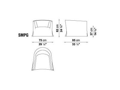 Тканевое кресло с подлокотниками Maxalto ARCH-00108903 - Вид №2