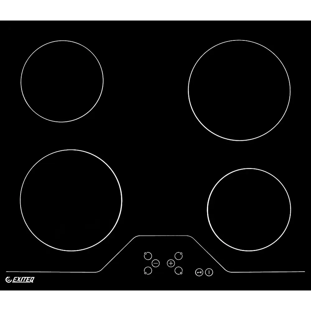 90769370 Электрическая варочная панель Exiteq EXH-319IB 59 см 4 конфорки цвет черный STLM-0375258