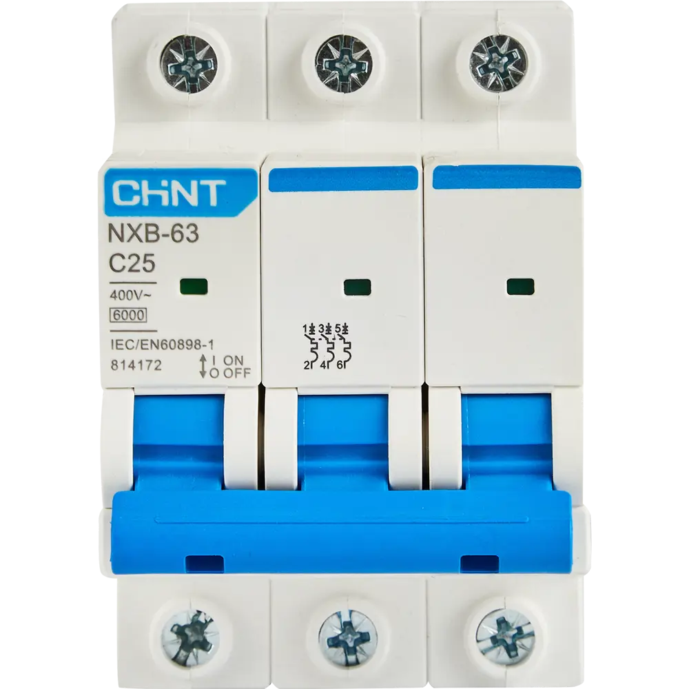 Автоматический выключатель CHINT NXB-63 3P C25 А 6 кА STLM-2170357 - Вид №1