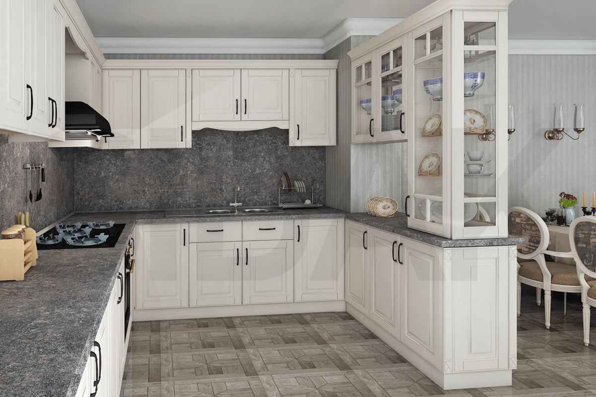 Фасады для кухни Патина Фрезеровка «Честер» Доломит №278 SIST2122-2624 SIDAK - Вид №1