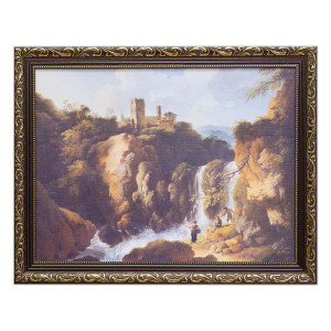 90400711 Картина в раме "Водопад в горах", Христиан Дитрих. 30х40 см STLM-0215008 АГНИ