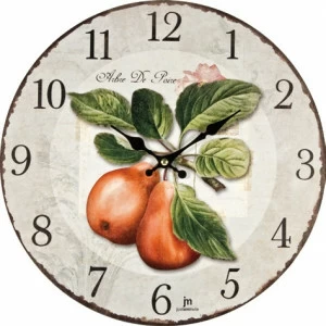 Часы кварцевые с рисунком 33,5 см бежево-оранжевые Lowell LOWELL  00-3873037 Бежевый;оранжевый