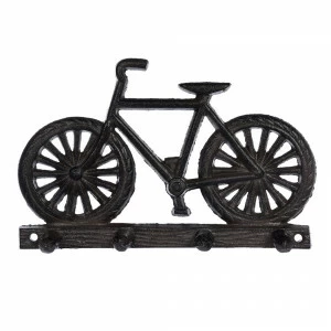 Вешалка настенная на 4 крючка черная 30 см "Велосипед" BLUMEN HAUS ВЕЛОСИПЕДЫ 00-3971634 Черный