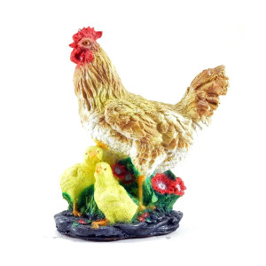 Фигура садовая JNG039 Курица с цыплятами 30х34 см СКАЗКА ООО