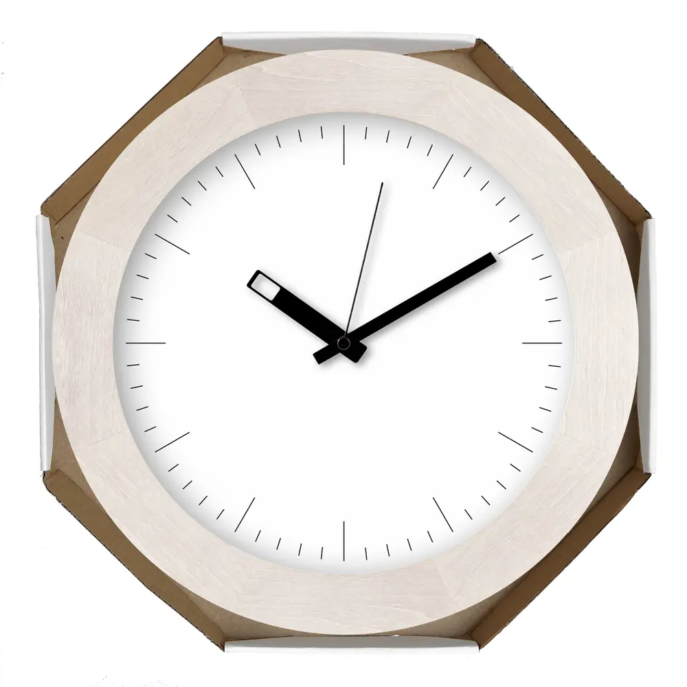 Часы настенные Troykatime круглые дерево цвет бело-бежевый бесшумные ø30 см DESIGN CORE STLM-2075195 - Вид №3