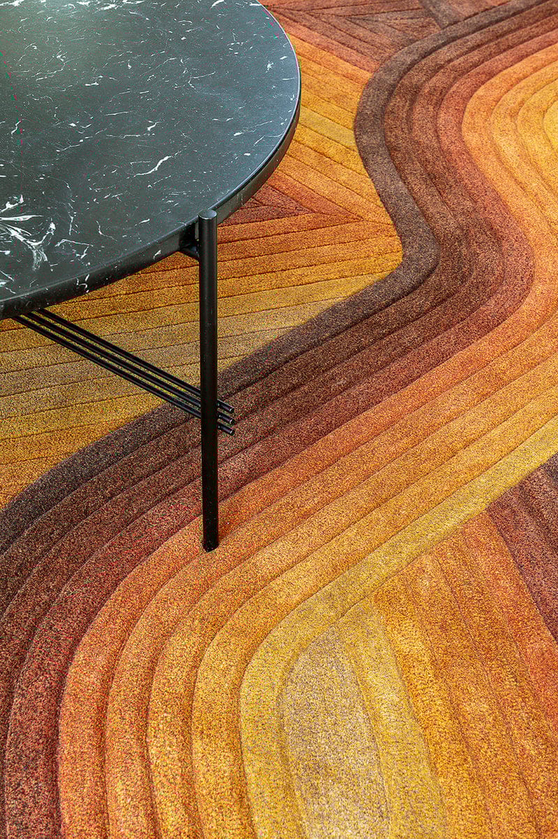 Шерстяной ковер с рисунком Toulemonde Bochart FLOW OCRE ARCH-00067508 - Вид №3