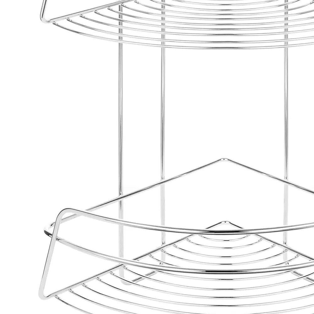 Полка двухъярусная угловая 22х22х37.5 см цвет хром ЧМЗ Модилус STLM-2106429 - Вид №2