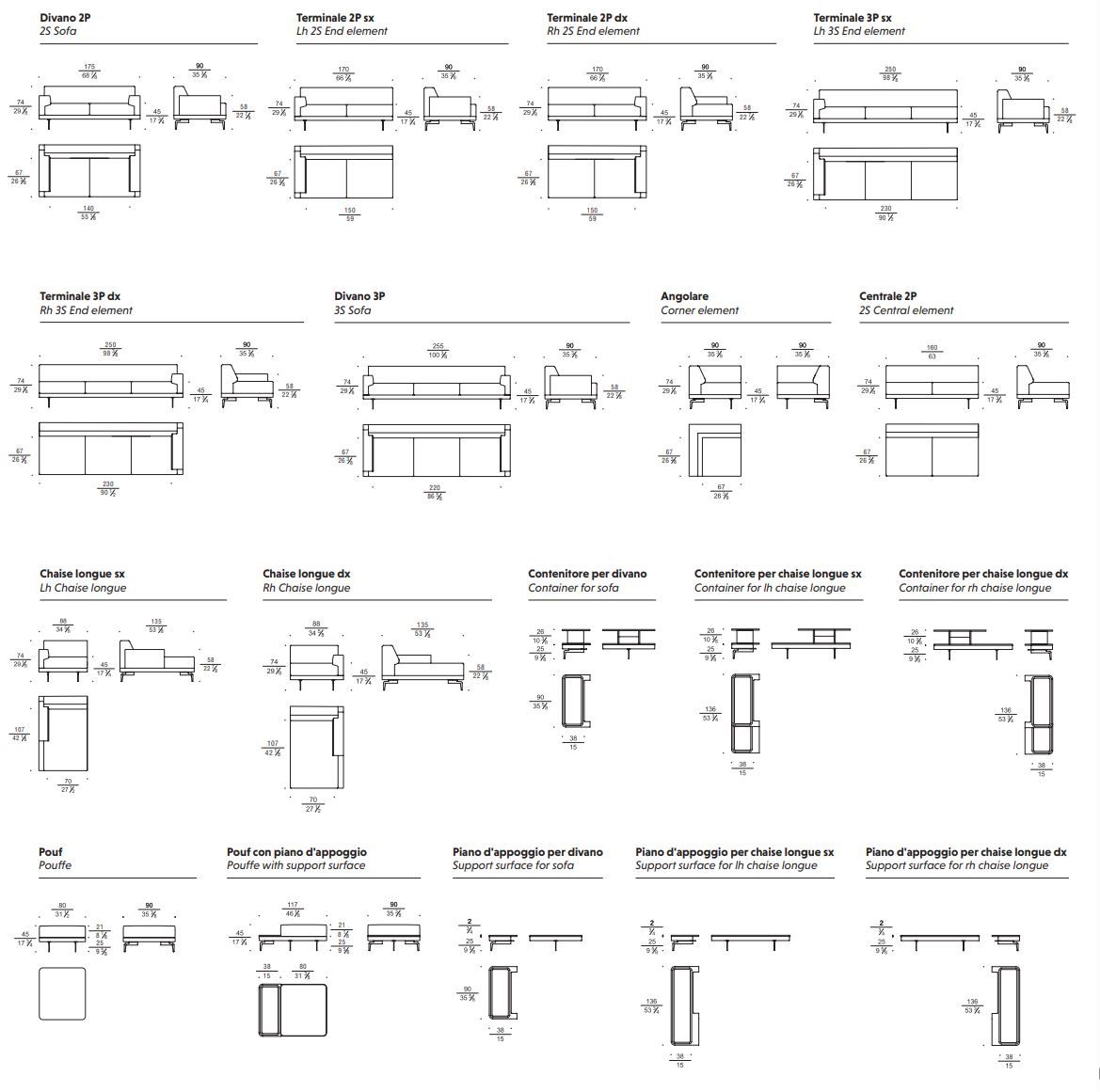 Угловой диван из ткани с полуостровом Busnelli GILMOUR ARCH-00066088 - Вид №7
