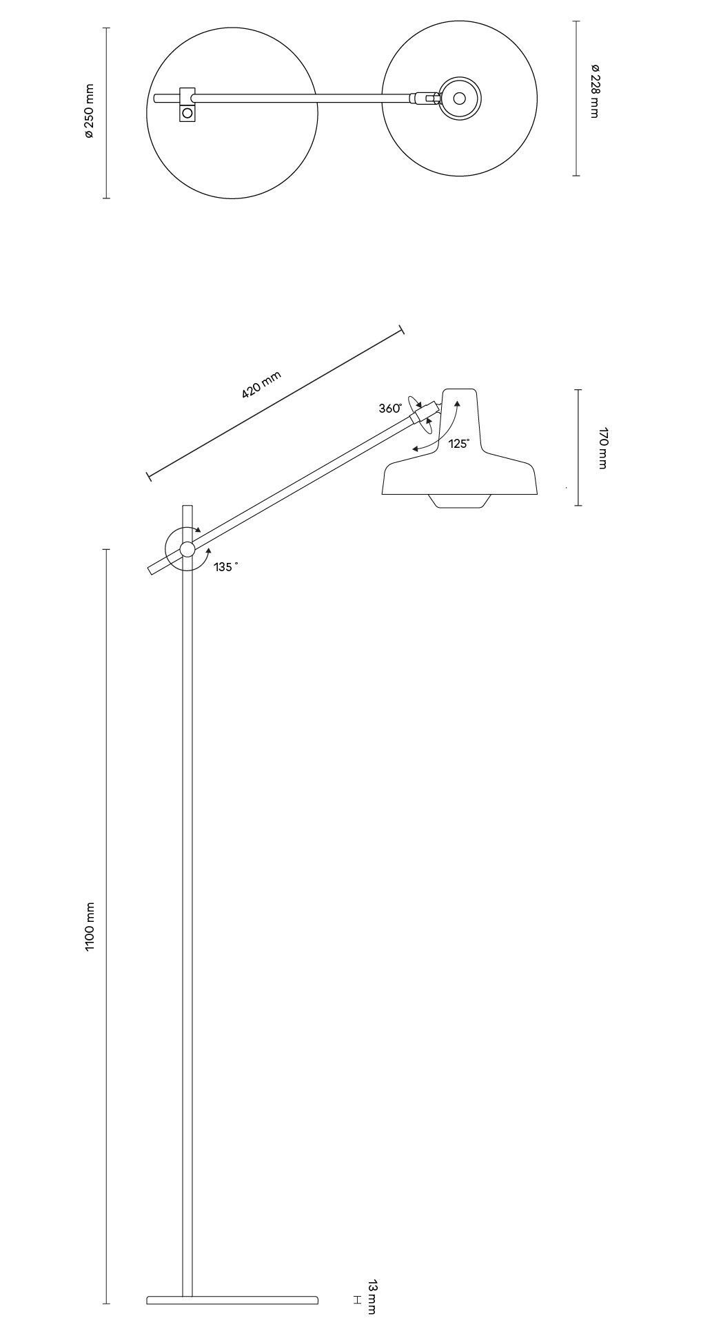 Регулируемая напольная лампа Grupa Arigato ARCH-00077206 - Вид №2