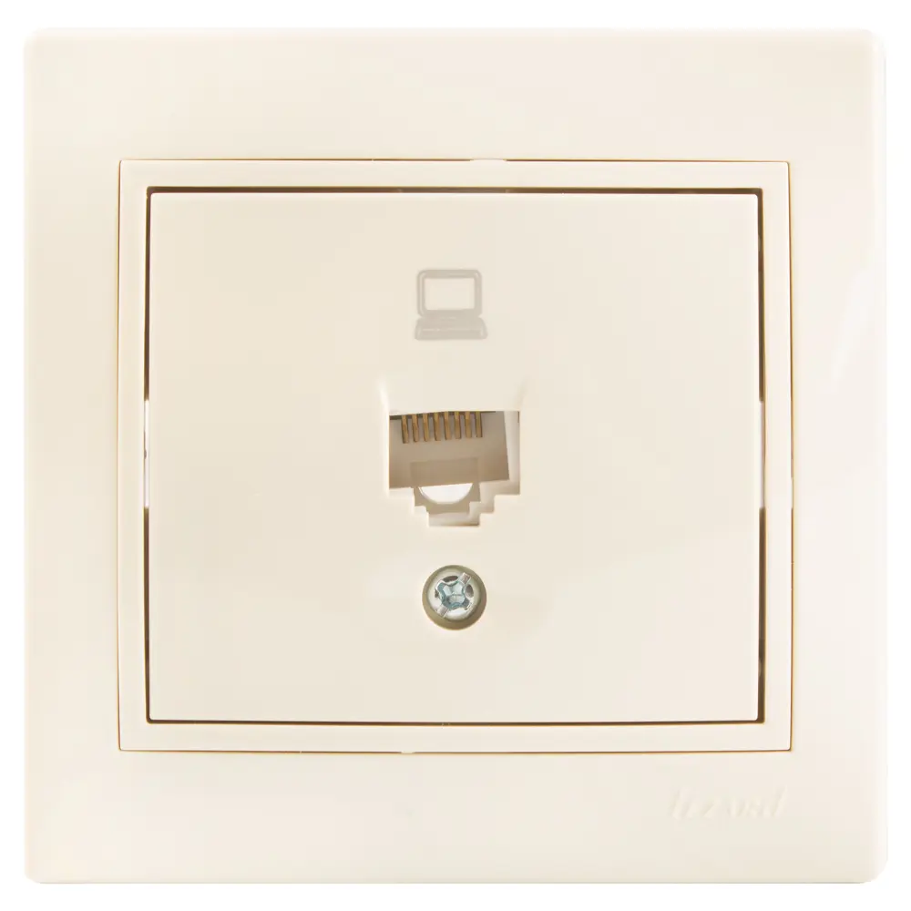 Розетка компьютерная Lezard Mira, цвет кремовый STLM-2135337