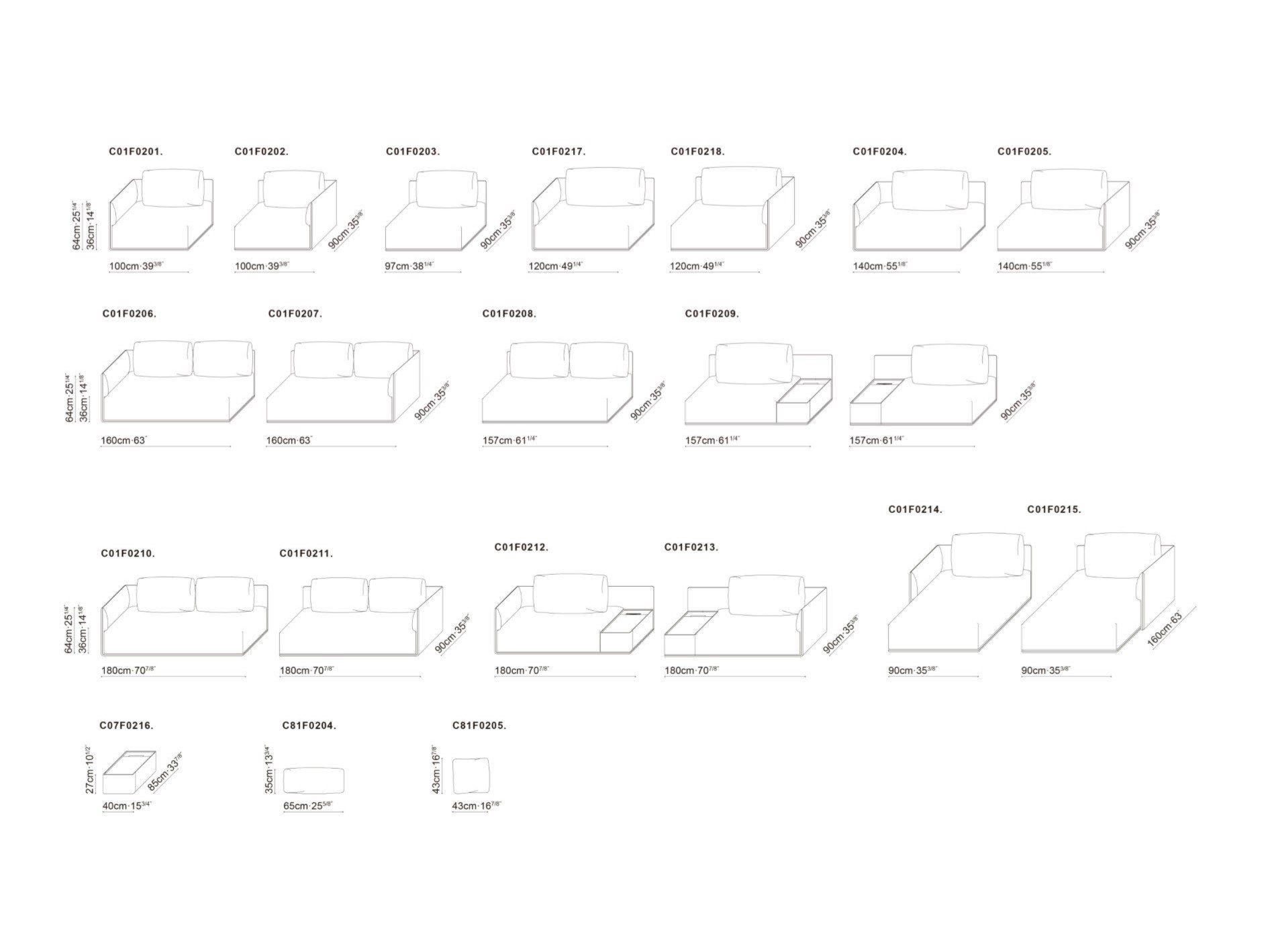 Модульный тканевый диван CAMERICH ELAN ARCH-00031001 - Вид №8