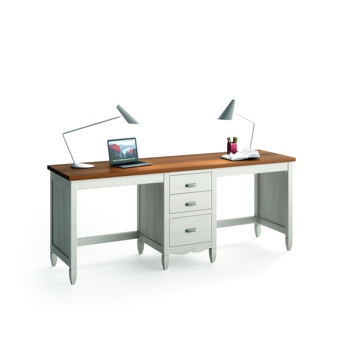 090208 Письменный стол 180-210 cm тумба по центру Grupo Seys Amberes Santreyd 