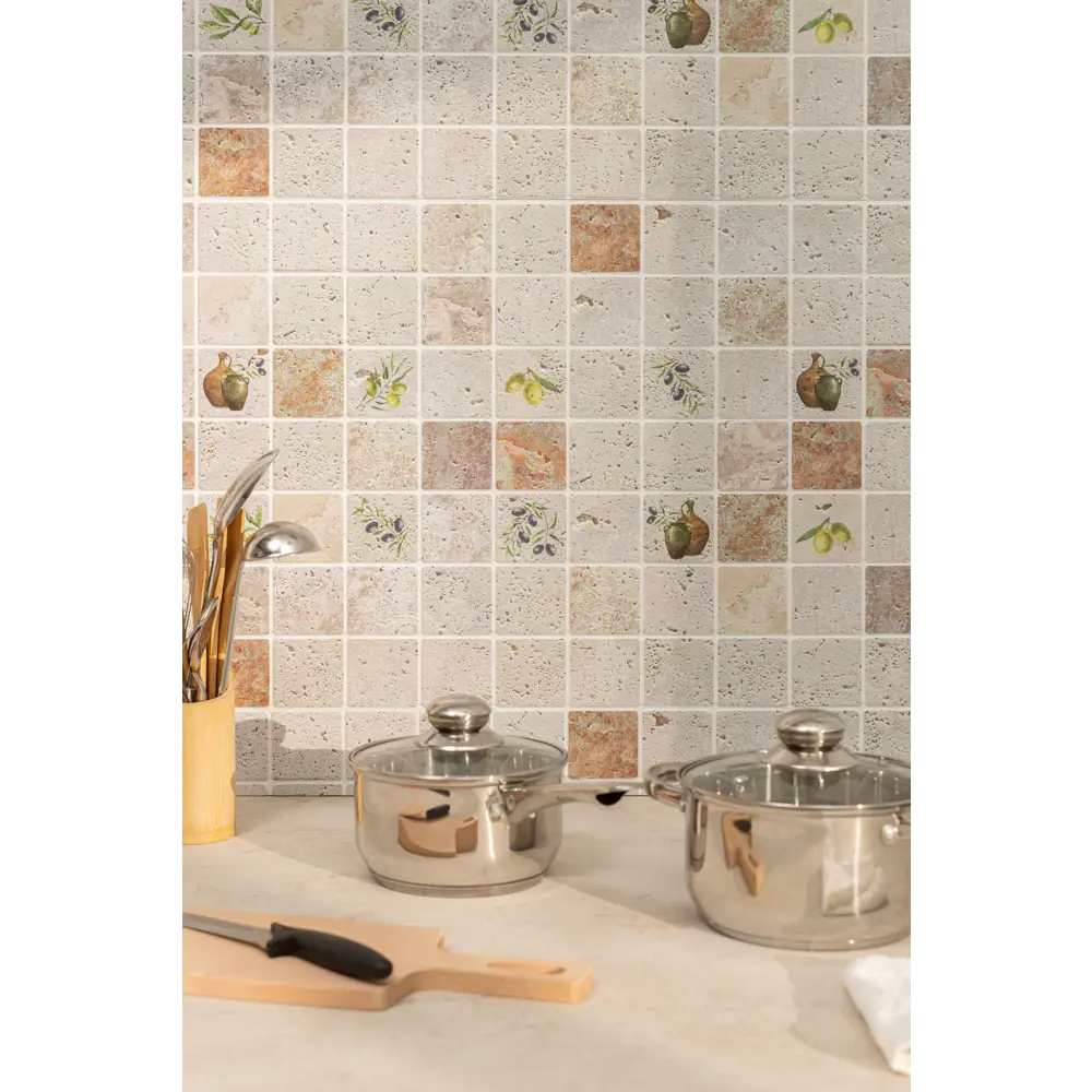 GRACE Панель ПВХ «Мозаика олива» для влажных помещений 82124125 STLM-0019625 - Вид №4