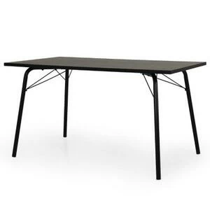Стол обеденный Tenzo Daxx, 75х140х80 см, меламин/металл, коричнево-черный