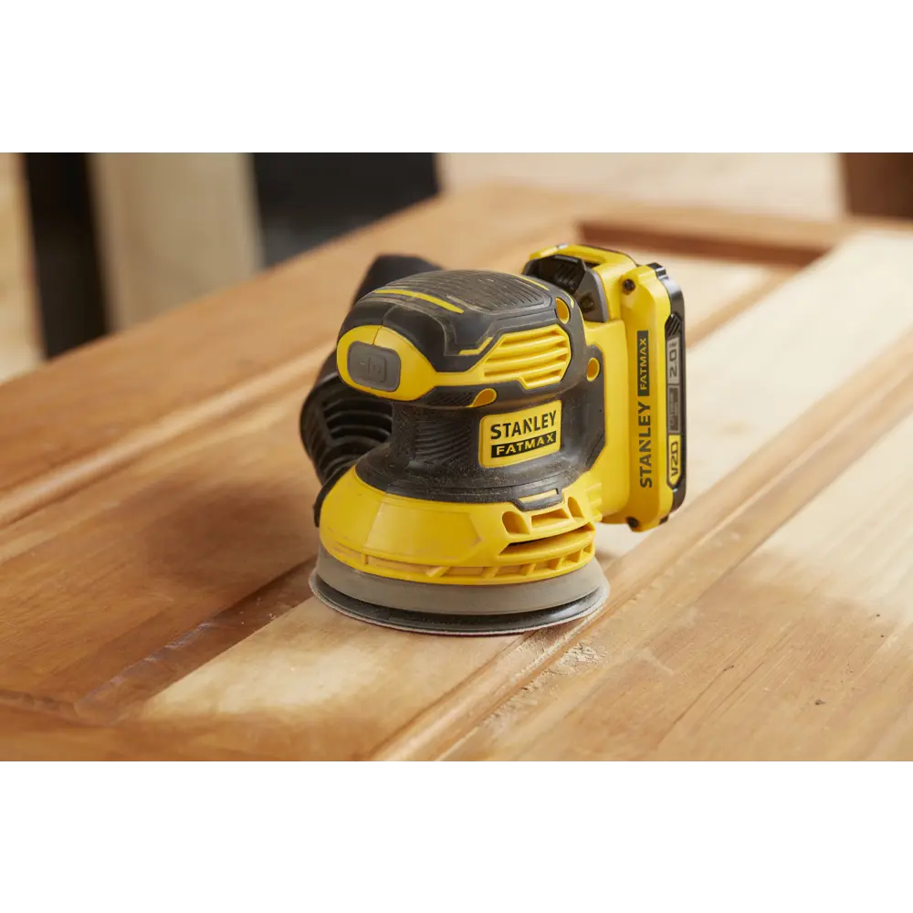 Эксцентриковая шлифмашина Stanley Fatmax SFMCW220B-XJ SF, 125 мм, 18 В, без АКБ и ЗУ STLM-2201220 - Вид №1