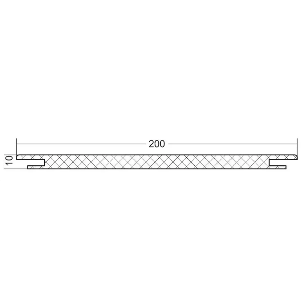 Добор телескопический Грета/Милана 2070x200x10 мм ПВХ цвет дуб аурум VFD STLM-2015607 - Вид №2