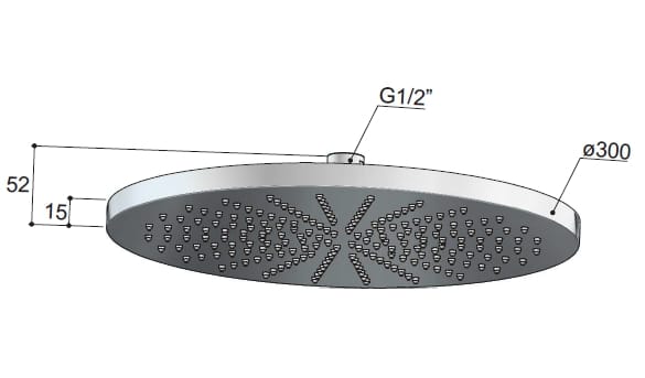 Латунная круглая душевая головка Hotbath Guy ARCH-00032910 - Вид №2